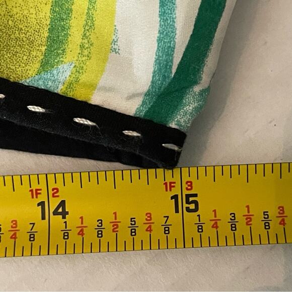 Peter Nygard White Teal Floral 100% Silk Cottage Vintage Skirt NWOT Size 10 - Picture 10 of 11